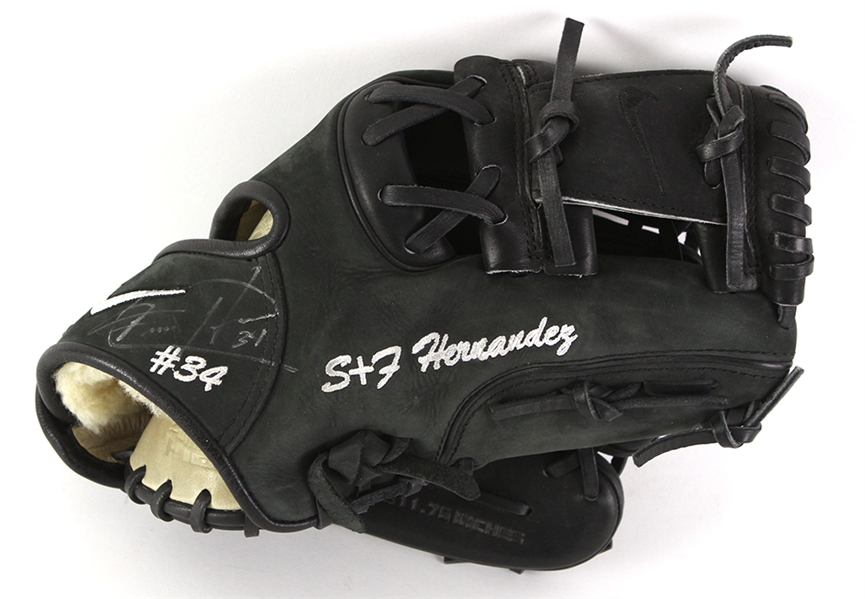 2010-11 Felix Hernandez Seattle Mariners Signed Personal Model Nike Fielders Mitt (MEARS LOA/Mariners Care LOA/JSA Full Letter & PSA/DNA)