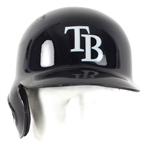 2013 James Loney Tampa Bay Rays Postseason Game Worn Batting Helmet (MEARS LOA/MLB Hologram)