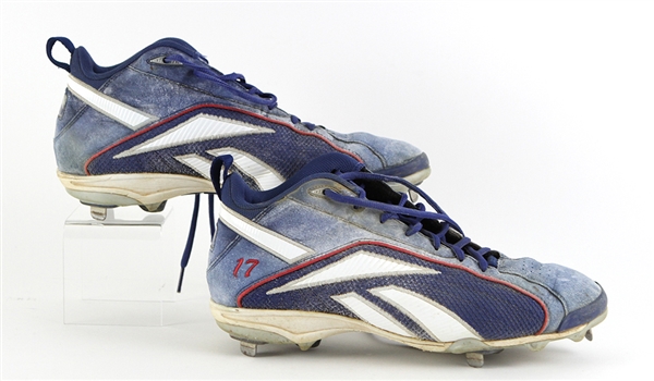 2008 Mike Fontenot Chicago Cubs Game Worn Reebok Cleats (MEARS LOA)