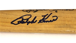 1970's-90's Baseball Memorabilia Collection - Lot of 3 w/ Ralph Kiner Signed Mini Bat, Lou Brock 15 x 18 Framed Photo & Cal Ripken Wheaties Box (JSA)
