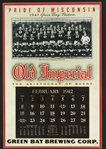 1941 Green Bay Packers Five Times World Champions 20" x 27" Old Imperial Green Bay Brewing Broadside Printers Proof