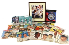 1940s-2000s Baseball Memorabilia Collection - Lot of 75 w/ First Issue of Sports Illustrated, 1975 All Star Game Program, 16" x 20" Framed Photo Signed by Nolan Ryan & More (JSA)
