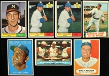 1961 Topps Baseball Trading Cards - Lot of 101 Cards