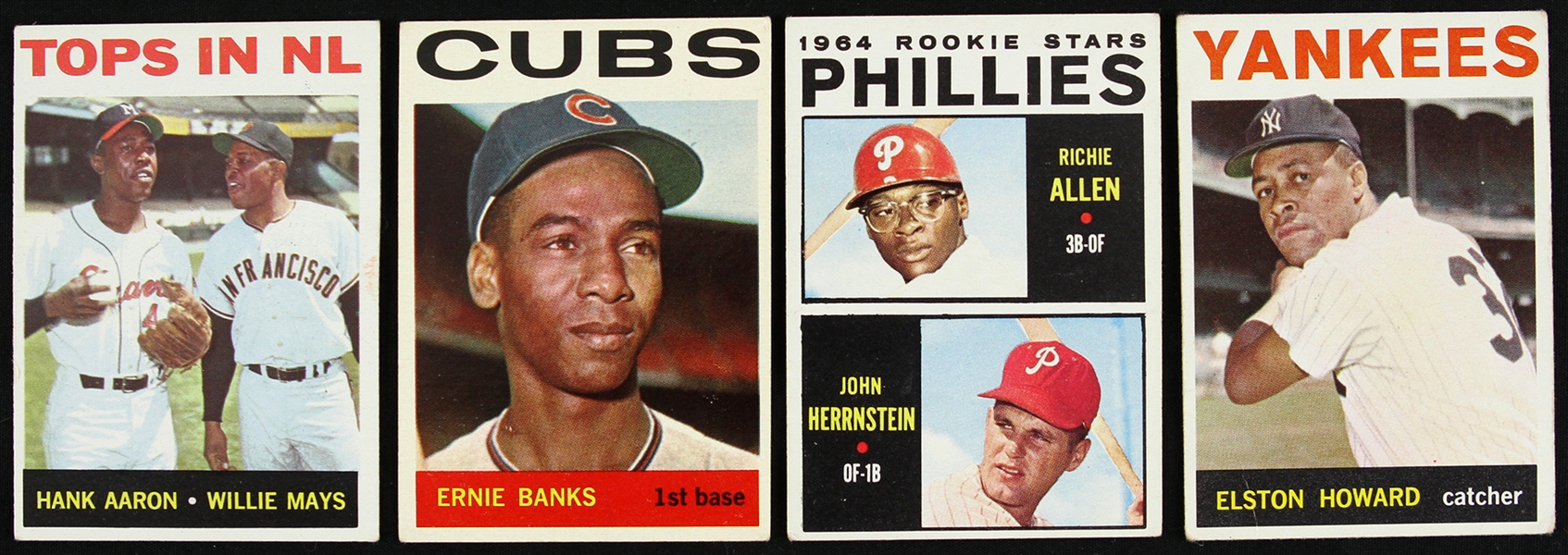 1964 Topps Baseball Trading Cards - Lot of 34 Cards