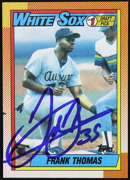 1990 Frank Thomas Chicago White Sox Signed Rookie Trading Card (JSA)