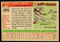1955 Roberto Clemente Pittsburgh Pirates Topps #164 Rookie Card 