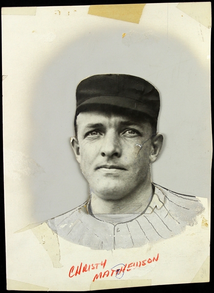 1905 Christy Mathewson New York Giants 7" x 9.5" Original Charles Conlon Photo