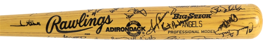 1989 California Angels Team Signed Rawlings Adirondack Professional Model Bat w/ 31 Signatures Including Bert Blyleven, Lance Parrish, Jim Abbott & More (MEARS LOA/JSA)