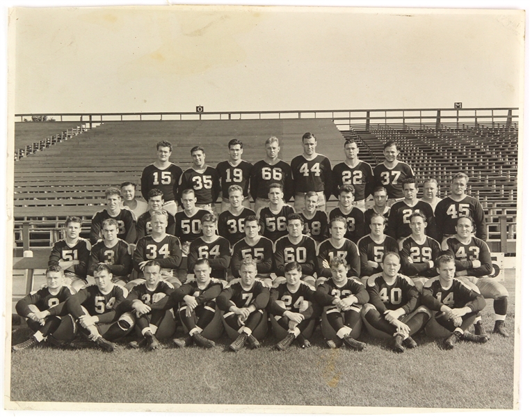 1941 Green Bay Packers 11" x 14" Original Team Photo w/ Curly Lambeau, Don Hutson, Tony Canadeo & More