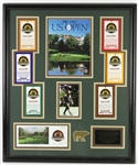 1997 Jack Nicklaus 18 Time Major Champion Signed 24" x 29" Framed US Open Display (JSA) 3/41