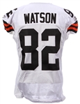 2011 Ben Watson Cleveland Browns Game Worn Road Jersey w/ Al Lerner Memorial Patch (MEARS LOA)