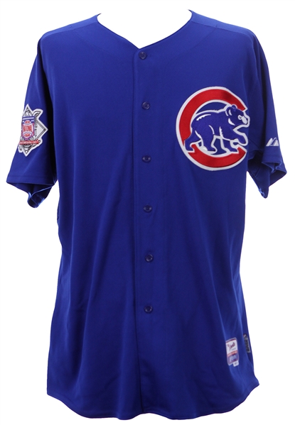 2008 Ted Lilly Chicago Cubs Game Worn Alternate Jersey (MEARS LOA/Cubs COA)