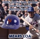  1970-77 circa Tom Seaver New York Mets Game Worn Autographed Helmet (MEARS / JSA)