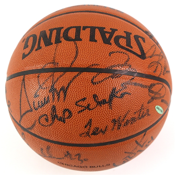 1997-98 Chicago Bulls NBA Champions Team Signed ONBA Stern Game Basketball w/ 17 Signatures Including Michael Jordan, Scottie Pippen, Dennis Rodman, Phil Jackson & More (UDA, MEARS LOA/JSA)
