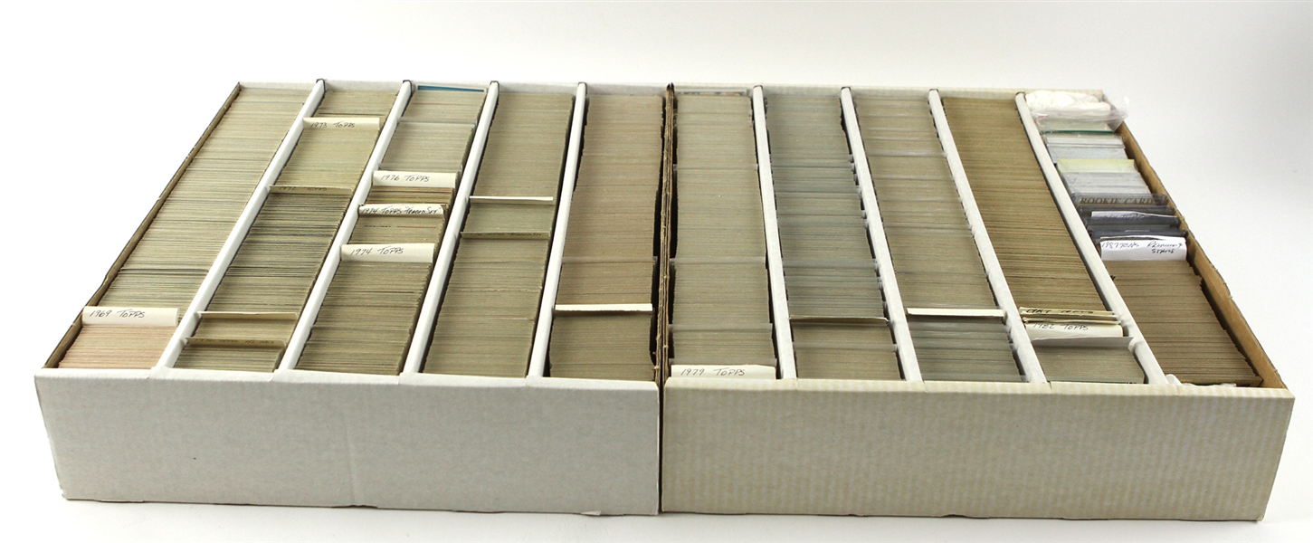 1969-87 Topps Baseball Trading Cards - Lot of 9,000+