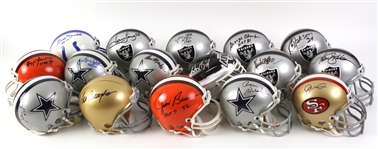 1980's-2000's NFL Hall of Fame & Stars Massive Signed Mini Helmet Collection - Lot of 98 w/ Jim Brown, Johnnuy Unitas, Reggie White & More (JSA)