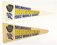 1980's-90's Full Size Pennant Collection - Lot of 85 w/ Chicago Bulls NBA Champions, Sosa/McGwire Doormat & More