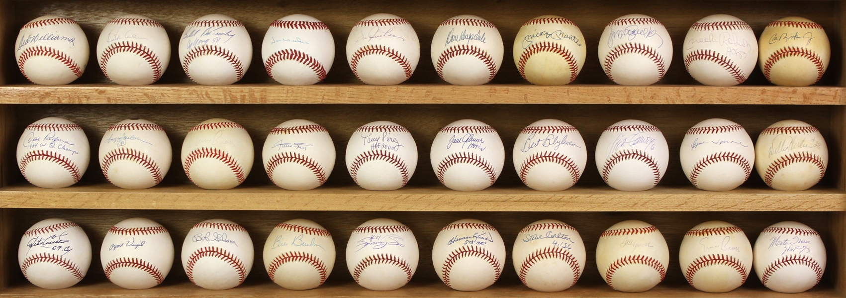 1980s-2000s Hall of Fame & Star Signed Baseball Collection - Lot of 101 w/ Ted Williams, Joe DiMaggio, Mickey Mantle, Willie Mays, Hank Aaron & More (JSA) 