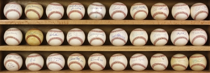 1980's-2000's Hall of Fame & Star Signed Baseball Collection - Lot of 101 w/ Ted Williams, Joe DiMaggio, Mickey Mantle, Willie Mays, Hank Aaron & More (JSA) 