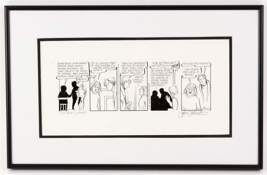 2007 Lynn Johnstone Signed 12" x 19" Framed For Better Or Worse Original Comic Strip Art  