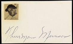 1970s Thurman Munson New York Yankees Signed 2" x 3.5" Cut (JSA Full Letter)