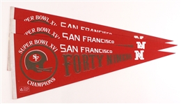 1960's-2000's Football Full Size Pennant Collection - Lot of 7