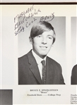 1967 Bruce Springsteen Autographed Freehold New Jersey High School Yearbook (LOA from Original Owner) JSA Full Letter “Stay Cool, Bruce”