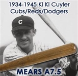 1934-45 Kiki Cuyler Cubs/Reds H&B Louisville Slugger Professional Model Game Used Bat (MEARS A7.5)