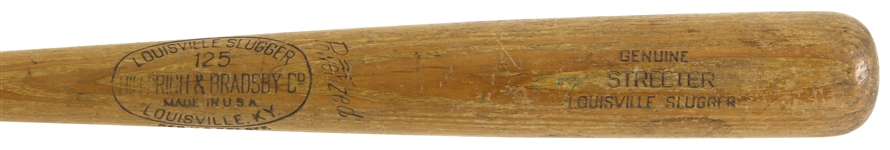 1957 Streeter Minor Leagues H&B Louisville Slugger Professional Model Game Used Bat (MEARS LOA) Possible PCL