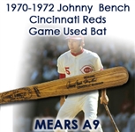 1970-1972 Johnny Bench 2x MVP era Cincinnati Reds H&B Louisville Slugger Game Used Bat W/ Stenciled 5 (MEARS A9) “Birth of the Big Red Machine”
