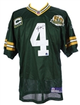 2007 Brett Favre Green Bay Packers Signed Jersey w/ Captain & Lambeau Field 50th Anniversary Patches (JSA)