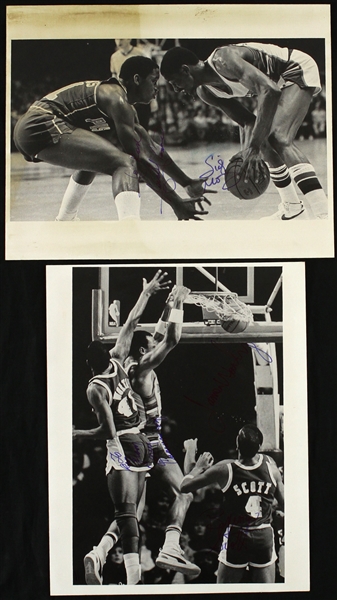 1980s Isiah Thomas James Worthy Byron Scott Sidney Moncrief Terry Cummings Signed 11"x 14" Original Photos (JSA)