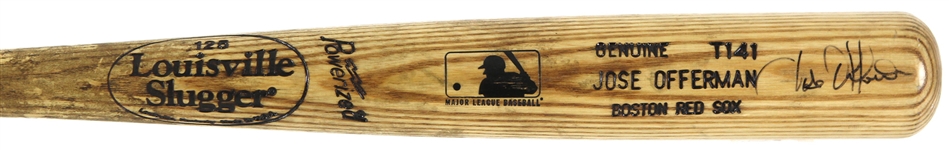 1999-2001 Jose Offerman Boston Red Sox Signed Louisville Slugger Professional Model Game Used Bat (MEARS LOA)