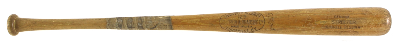 1957 Streeter Minor Leagues H&B Louisville Slugger Professional Model Game Used Bat (MEARS LOA) Possible PCL
