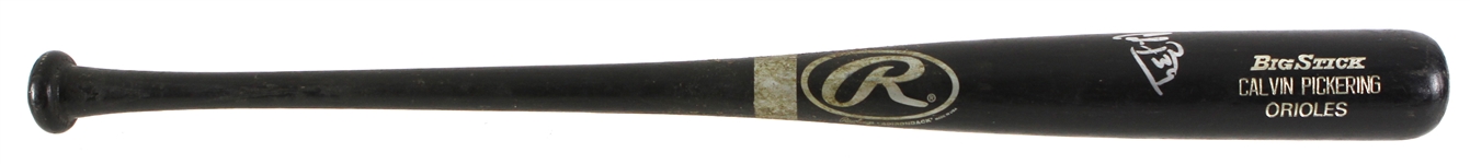 2000 Calvin Pickering Minor Leagues Signed Rawlings Adirondack Professional Model Game Used Bat (MEARS LOA/JSA)