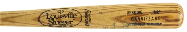 1983-85 Chris Cannizzaro Jr. Minor Leagues Signed Louisville Slugger Professional Model Game Used Bat (MEARS LOA/JSA)