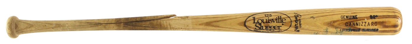 1983-85 Chris Cannizzaro Jr. Minor Leagues Signed Louisville Slugger Professional Model Game Used Bat (MEARS LOA/JSA)