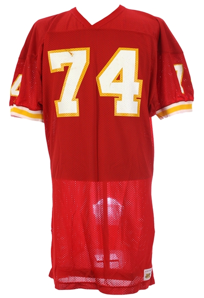 1980-83 Dino Mangiero Kansas City Chiefs Game Worn Home Jersey (MEARS LOA)