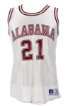 1985-87 Jim Farmer Alabama Crimson Tide Game Worn Home Jersey (MEARS LOA)