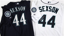 2005-08 Richie Sexson Seattle Mariners Jersey Collection - Lot of 2 w/ 1 Signed (MEARS LOA/JSA)