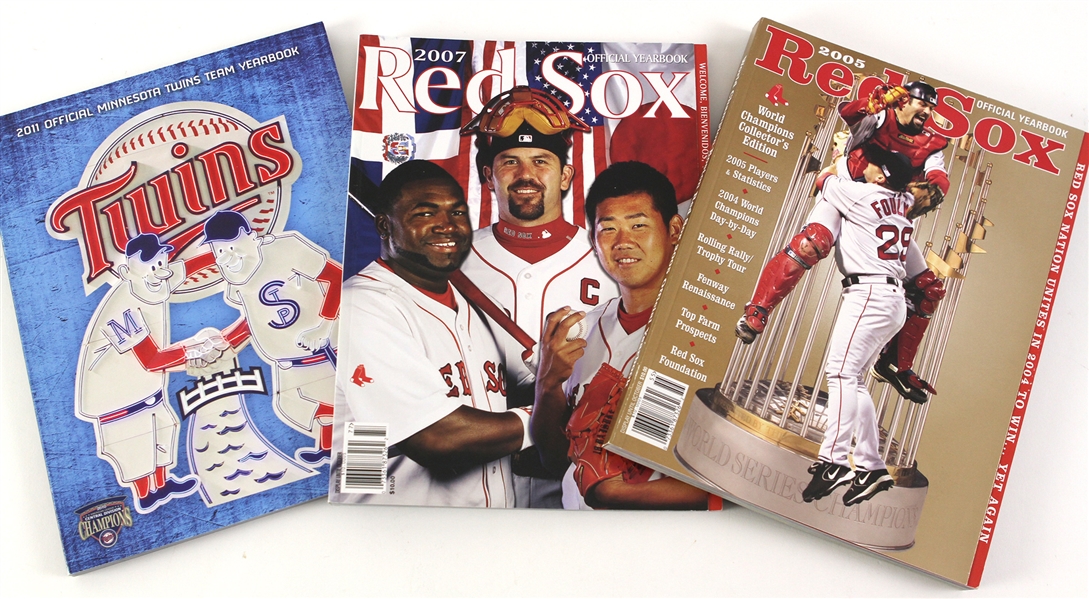 2005-11 Boston Red Sox Minnesota Twins Team Yearbooks - Lot of 3