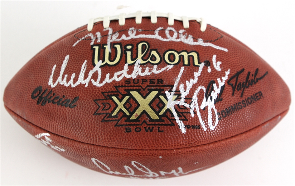 1996 Hall of Fame & Star Multi Signed Super Bowl XXX Football w/ 11 Signatures Including Dick Butkus, Fred Biltenikoff, Lynn Swann  & More (JSA)