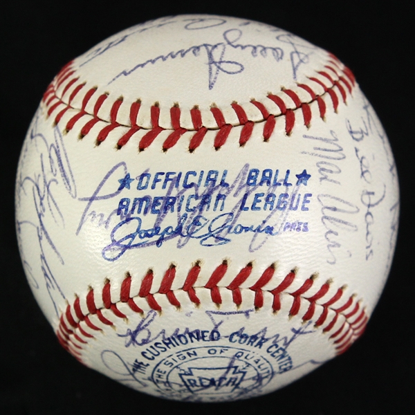1965 Cleveland Indians Official Joe Cronin American League Team Signed Baseball (33 signatures/JSA)