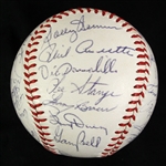 1965 Cleveland Indians Official Joe Cronin American League Team Signed Baseball (33 signatures/JSA)