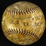 1927 (July 29) Pittsburgh Pirates Brooklyn Robins Multi Signed ONL Heydler Forbes Field Game Used Baseball w/ 14 Signatures Including Lloyd Waner (Rookie Season) & More(MEARS LOA)