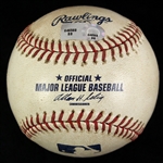 2007 (October 5) Cleveland Indians New York Yankees OML Selig Jacobs Field ALDS Game 5 Used Baseball (MEARS LOA/MLB Hologram) "The Bug Game"