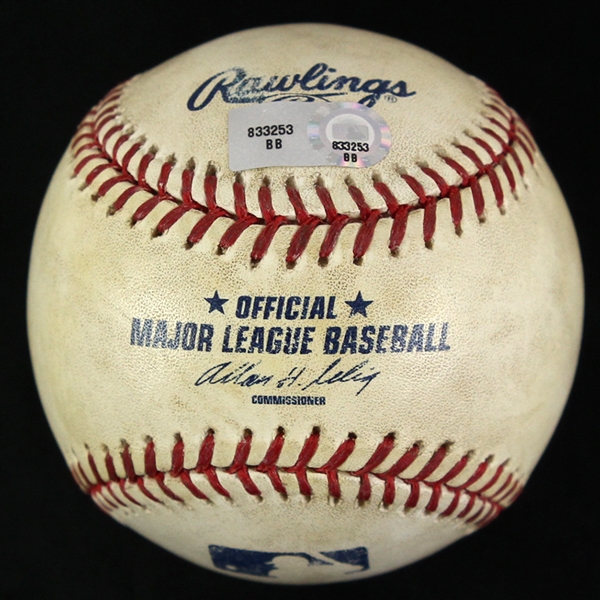 2008 (July 5) Minnesota Twins Cleveland Indians OML Selig Metrodome Game Used Baseball (MEARS LOA/MLB Hologram) Grady Sizemores 100th Career HR Game
