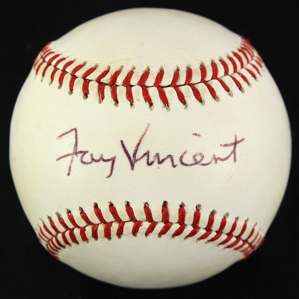 1985-1989 Fay Fincent Major League Baseball Commissioner OAL Signed Baseball (JSA)