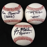 1996 Jerry Mather Tony Dow Ken Osmond Leabe it to Beaver Signed Baseballs - Lot of 3 (JSA)
