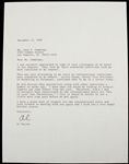 Al Pacino 8"x 11" Typed Letter Secretarial Signed 